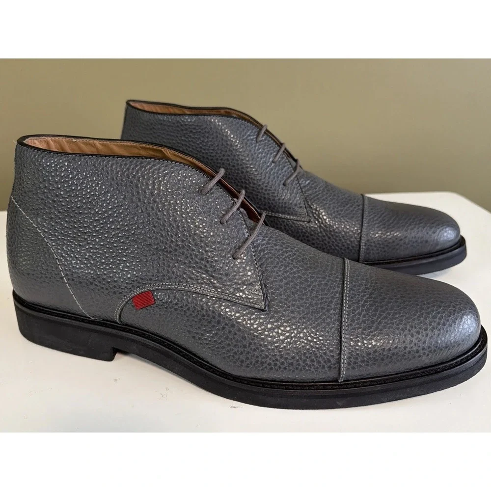 MARC JOSEPH NEW YORK Lenox Hill BOOTS MENS NEW SIZE 13 Gray Pebble Leather Chuka